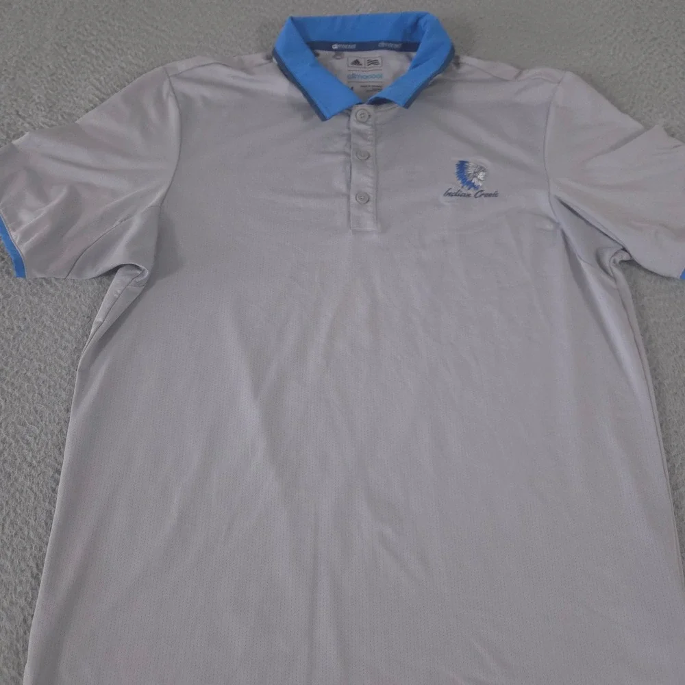 Adidas Polo Shirt Mens M Climacool Indian Creek Mesh Performance Short Sleeve